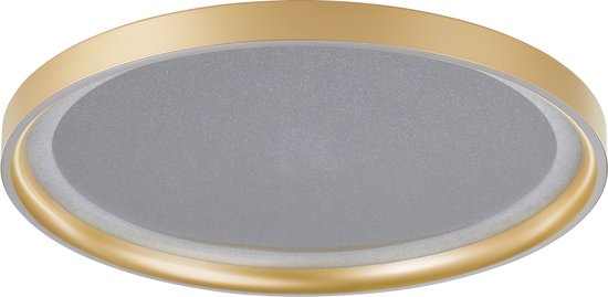 Brilliant Quito Plafondlamp – LED 30W – Ø42 cm – Goud – Modern Design met Glittereffect – 3-Staps Dimbaar