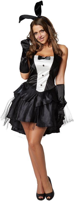 Dressforfun Sexy konijn L - verkleedkleding kostuum halloween verkleden feestkleding carnavalskleding carnaval feestkledij partykleding - 302122
