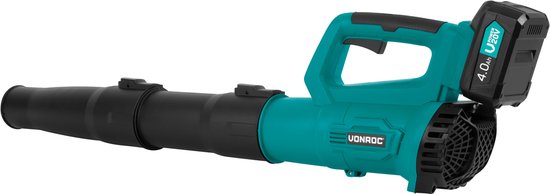 VONROC Accu Bladblazer 20V - Axiaal model - Luchtsnelheid 129 km/u – Luchtvolume 7m3/min - Incl. 4.0Ah Accu en snellader
