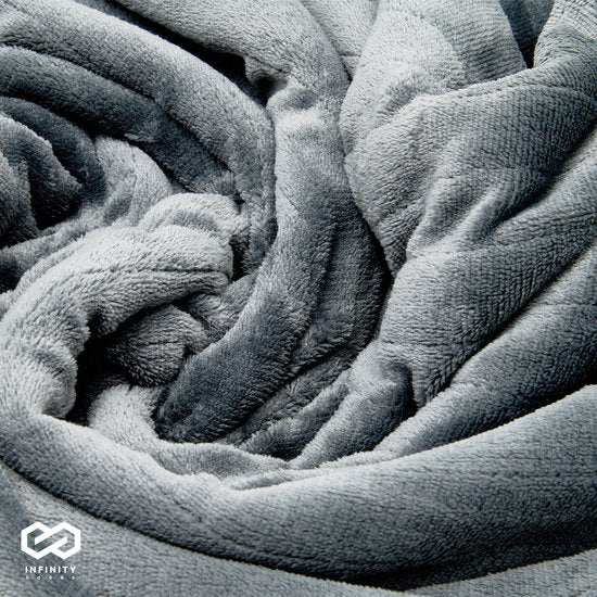 Infinity Goods Elektrische Deken - Warmtedeken - 2-Persoons - 180 x 160 cm - Met Timer - Bovendeken - Fleece - Antraciet