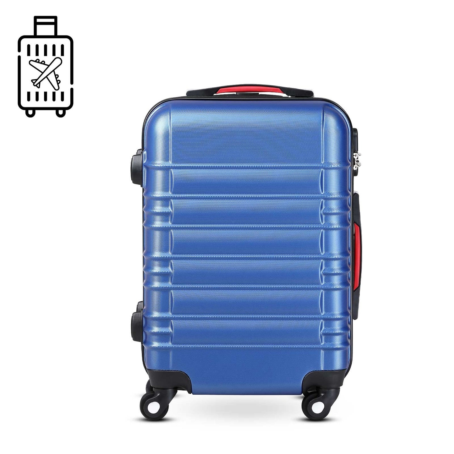 Monzana Kofferset - 4 stuks S M L XL met Wielen Cijferslot - Blauw