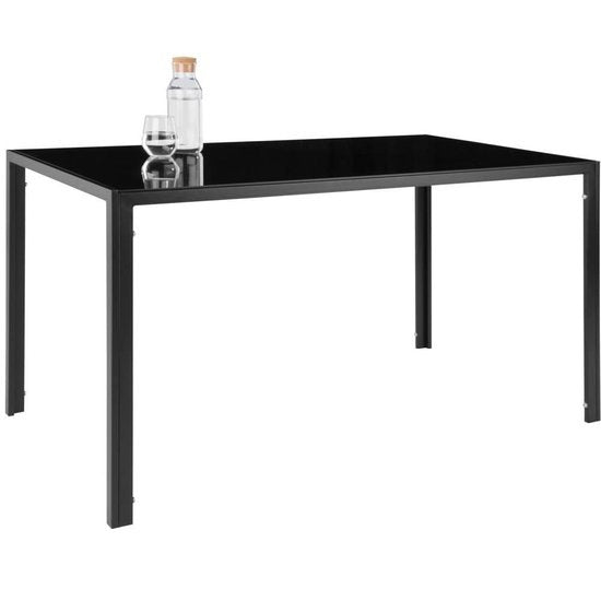 TecTake -  Eetkamergroep Berlin 4+1 zwart - 402837