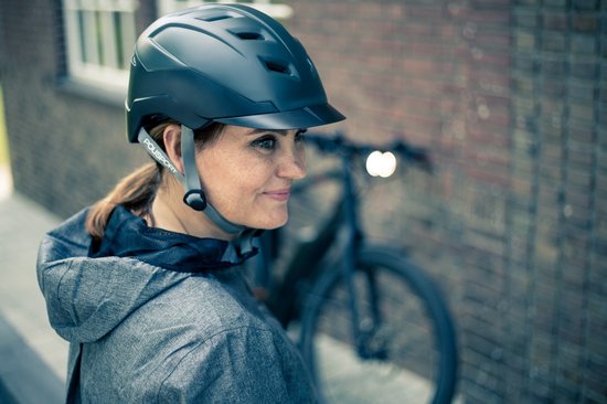Polisport E-city Speed Pedelec Fietshelm - L ( 59 t/m 61 cm ) Geschikt voor Snorfiets - Zwart