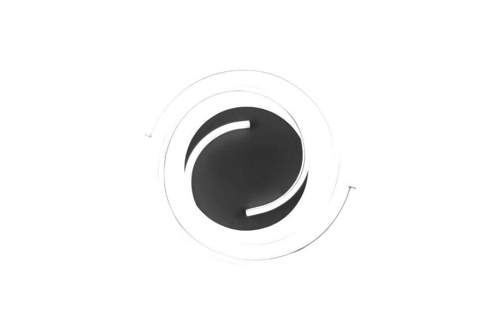 Caya Dimbare Plafondlamp 58W – Voorzien Van Instelbare Kleurtemperatuur 2300-4000K En 6800 Lumen En Modern Design – Voor Woonkamer En Slaapkamer – Goud Met Zwart Metaal – 50 x 9 cm