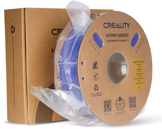 Creality Hyper PLA 3D-Printer Filament 1,75 mm - Universeel - 1 kg - Snel Printen tot 600 mm/s - Klitvrij Gewikkeld - Paars