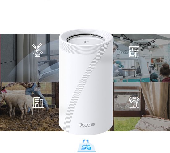 TP-Link Deco BE65-5G Mesh Wifi 7 (Tri-Band & 5G) -9214 Mbps - 3x 2.5Gbps Ethernet- SIM ready