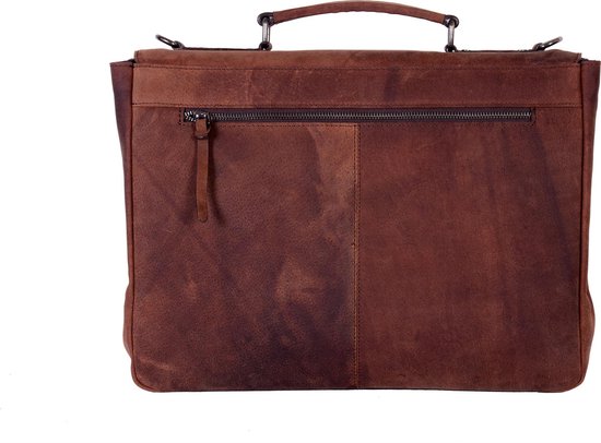 DSTRCT Wall Street A4 Laptoptas - 15,4 inch - Bruin