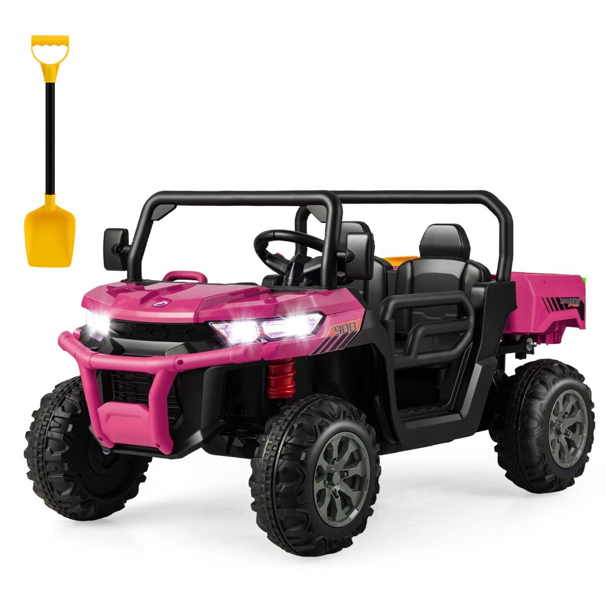 Coast Elektrische Kiepwagen voor Kinderen - 2 Zitplaatsen - Afstandsbediening - Roze