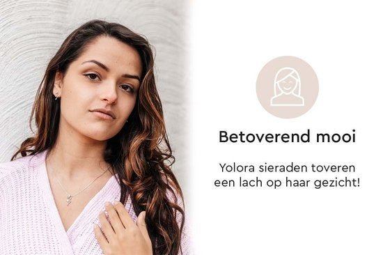 Yolora Dames Ketting met Hanger - Kalpa Camaka Kristal - Zilverkleurig - 18K Witgoud Verguld