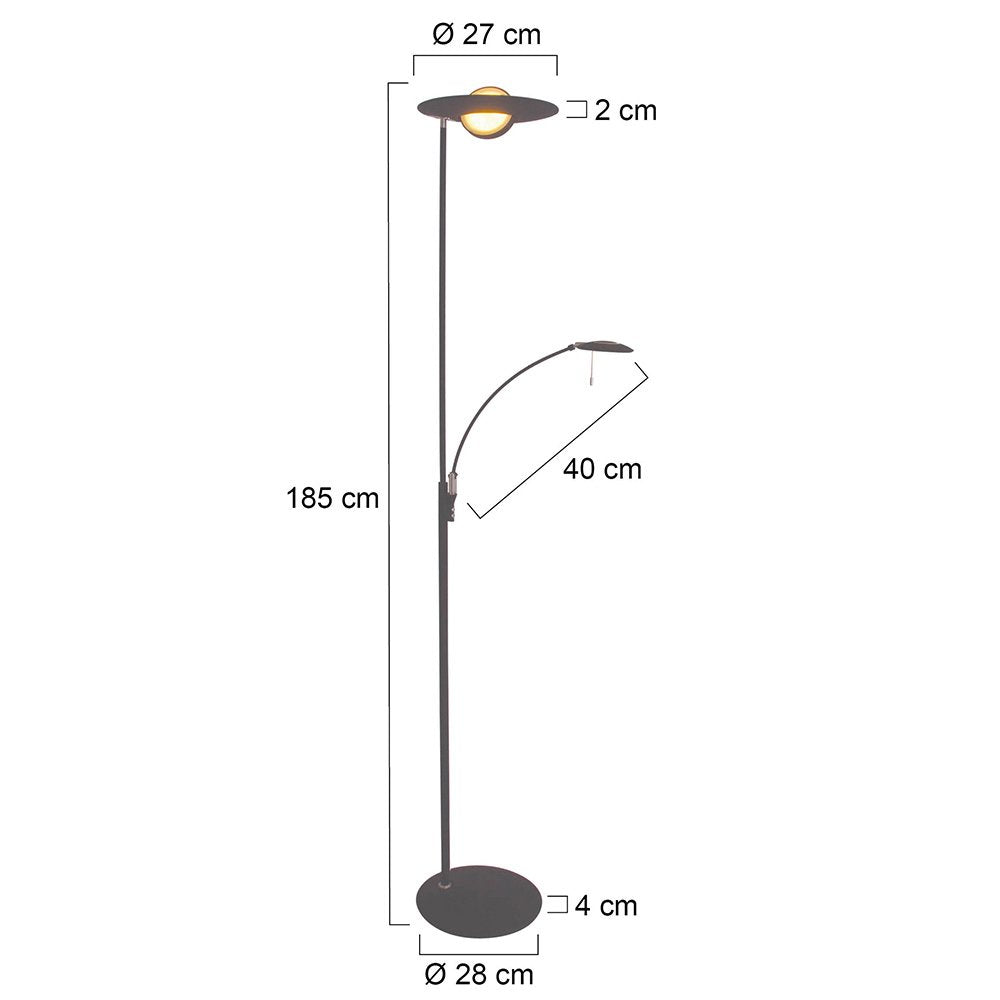 Vloerlamp Steinhauer Zenith LED - Zwart