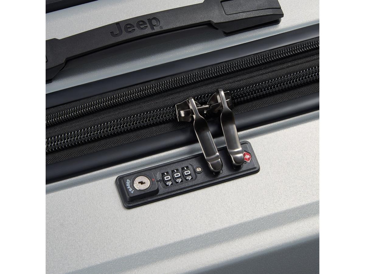 Jeep Trolley Koffer - Uitbreidbaar - maat L - Silver 76 cm