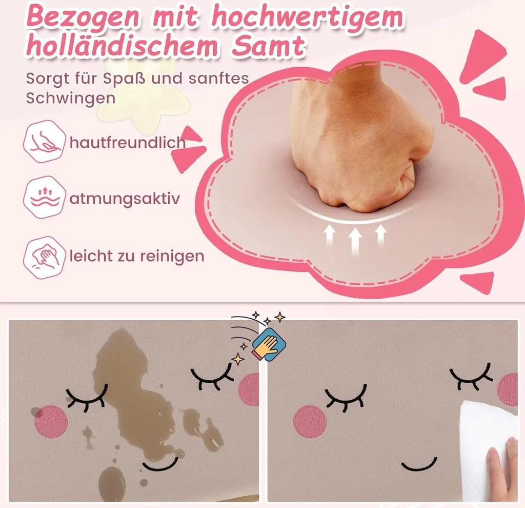 COSTWAY Kinderschommelstoel voor peuters Roze