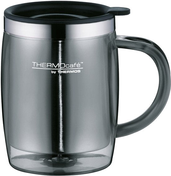 Thermos geïsoleerde desktopbeker, 0,35 liter, blauw