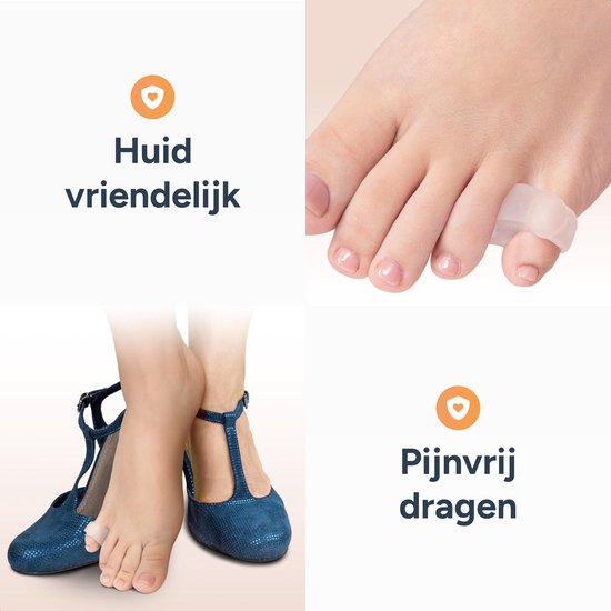 Alyze Teenspreider Siliconen - 2 Stuks - Hallux Valgus Corrector - Teenbeschermer - Tenenspreiders - Teencorrector - Hamerteen Brace - Persoonlijke Verzorging