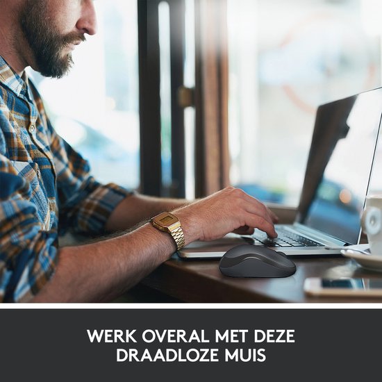 Logitech M220 Silent - Draadloze Muis - USB Nano Ontvanger - Grijs