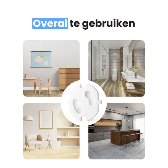 Luft Stopcontact beveiliging PRO - 30 stuks - Extra safe - Baby- en kinderbeveiliging - Voor Nederland en België - Afdekplaatje - Beschermers - Wit