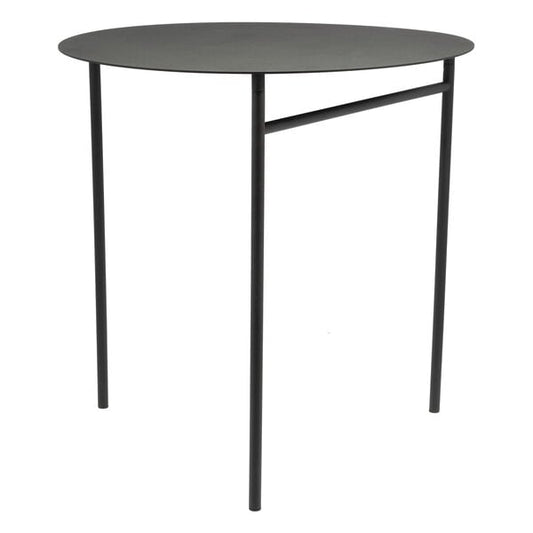 Zone Denmark Disc Bijzettafel – Opvouwbaar – Zwart – Ø 70 x 72 cm