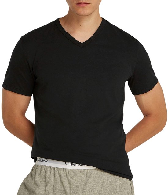 Calvin Klein SS V-neck T-shirts Heren (3-pack) - Maat L