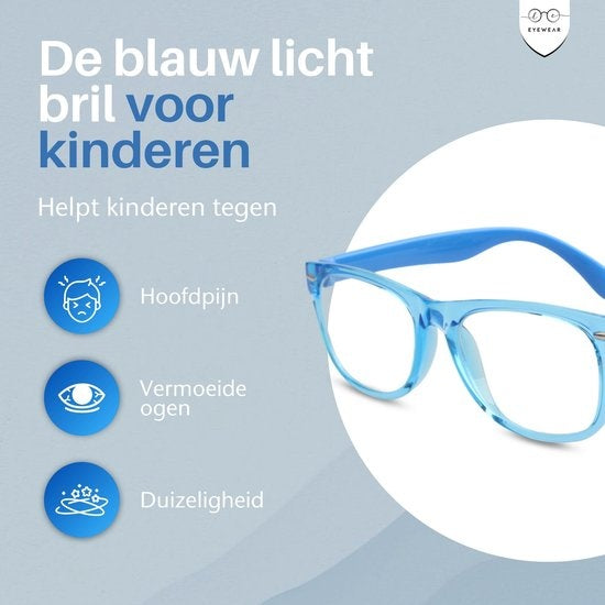 LC Eyewear Computerbril voor Kinderen - Blauw Licht Bril - Blue Light Glasses - Beeldschermbril - Unisex - Transparant Blauw