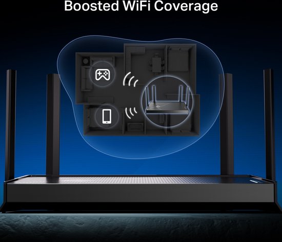 TP-Link Archer BE230 - Router - WiFi Versterker - Dual-Band - WiFi 7 - 3600 Mbps - Zwart