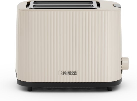 Princess Broodrooster Wave 142337 - Beige - Retro - Compact - 7 Instelbare standen - 930 Watt