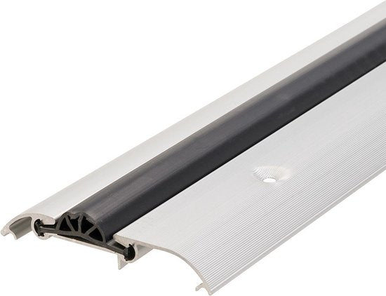 Fixman Tochtstrip - tochtwering - zilver - aluminium - 91 x 8 cm - deur tochtstopper