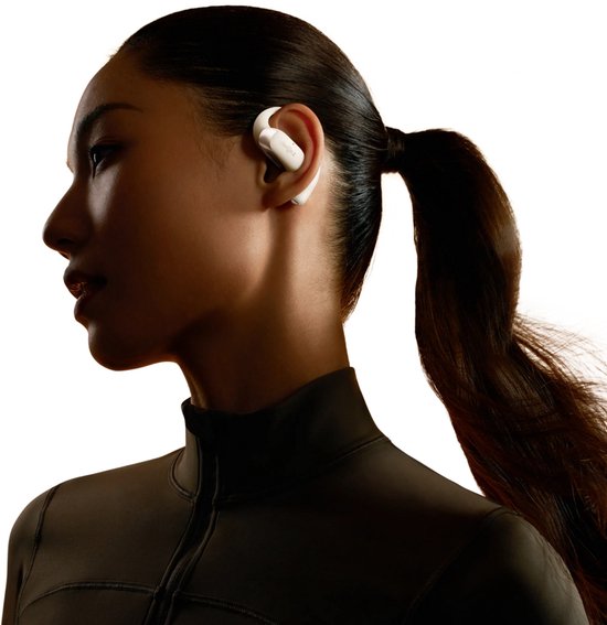 Shokz OpenFit 2 Open-ear Sporthoofdtelefoon – Draadloze Oordopjes – Beige