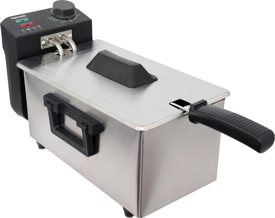 Tomado TDF3000S - Frituurpan – 3 liter inhoud - Koude zone friteuse - 2000 watt – RVS