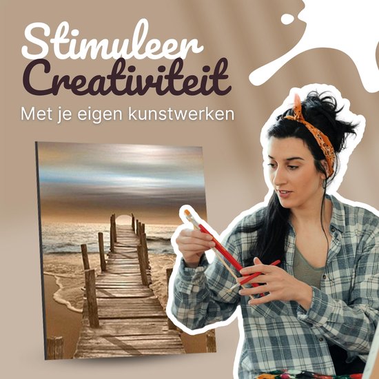 Rubye® Schilderen Op Nummer Volwassenen – Zonsondergang – Inclusief Verf en Penselen – Canvas Schildersdoek – Kleuren op Nummer – 40x50cm