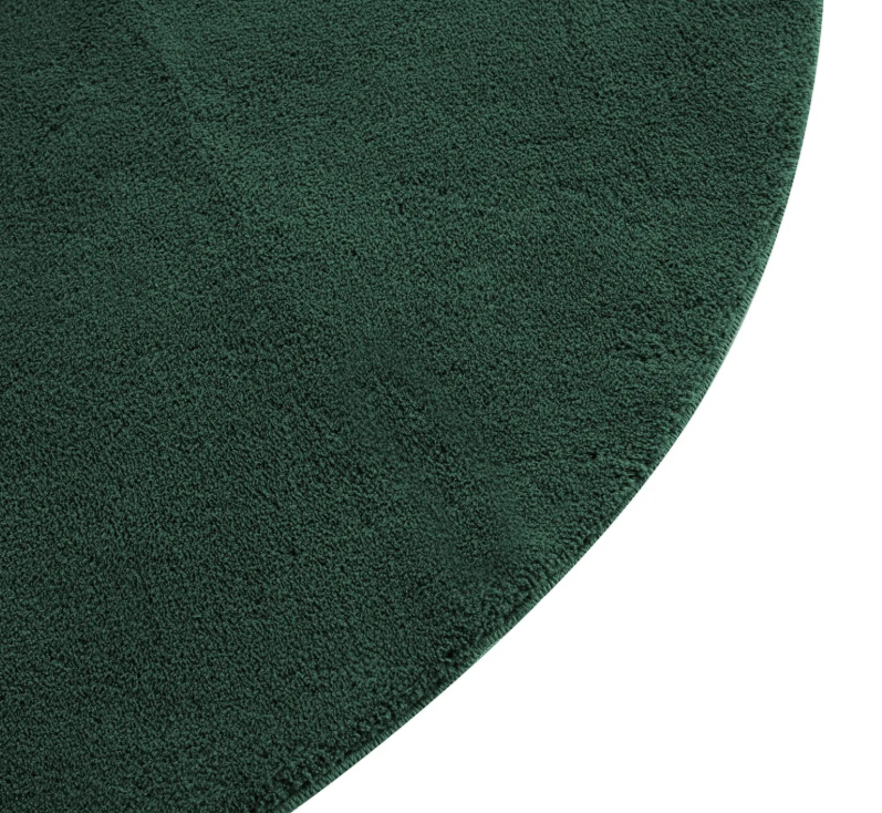 Tectake Soft Zone Rond Vloerkleed Ø 120 cm – Groen – Extra Zacht en Wasbaar