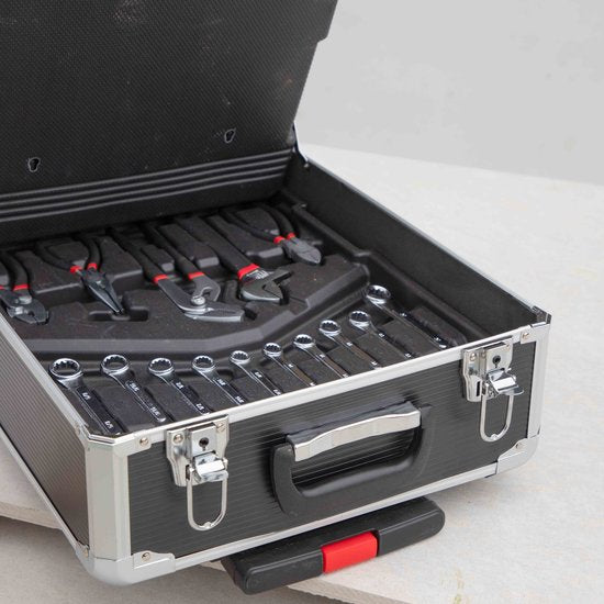 ALDORR Tools - 152 - Delige gereedschapsset in koffer - Toolbox - Gereedschapskoffer Gevuld - Gereedschapskist - Schroevendraaierset - Aluminium - Handgereedschap - Basisgereedschap - Met Momentsleutel Ratel - Cadeau voor mannen - Housewarming Cadeau