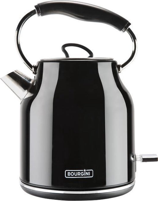 Retro Waterkoker - 1.7L - RVS - BPA vrij - 2200W - 23x18x29.50 cm - Zwart