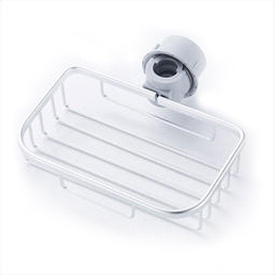 Goliving Doucherek hangend - Doucherekje - Zonder Boren - Keukenrek - Gootsteen Organizer - Badkamer Accessoires - 19,5 cm - Set van 2 - Zilver