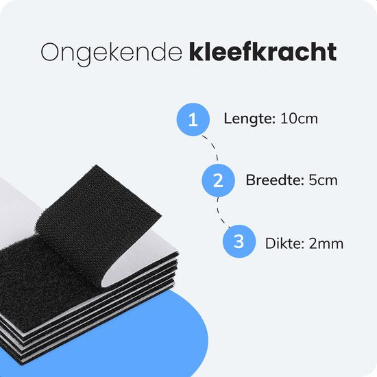 Luft Klittenband Naaibaar - 10 stuks - 5x10cm - Velcro - Klittenband - Tape