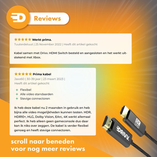HDMI Kabel 2.1 - Ultra HD High Speed - HDMI naar HDMI - Geschikt voor Xbox Series X & PS5 - 2 meter - Nylon - Grijs