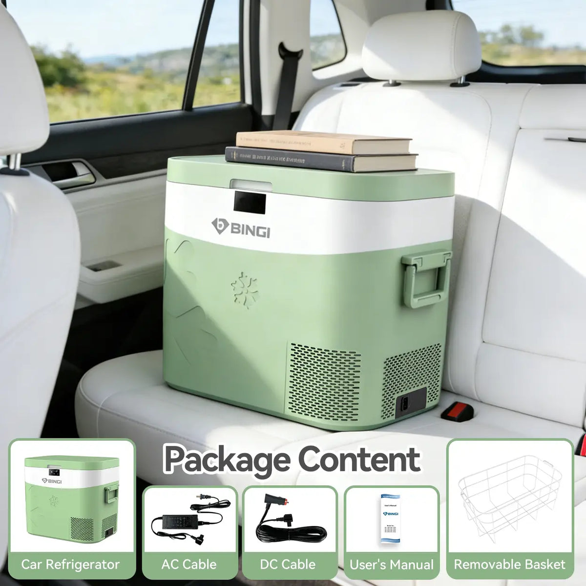 Bingi Camping Koelkast 38L - Multivoltage 12V/24V/230V - Zwart