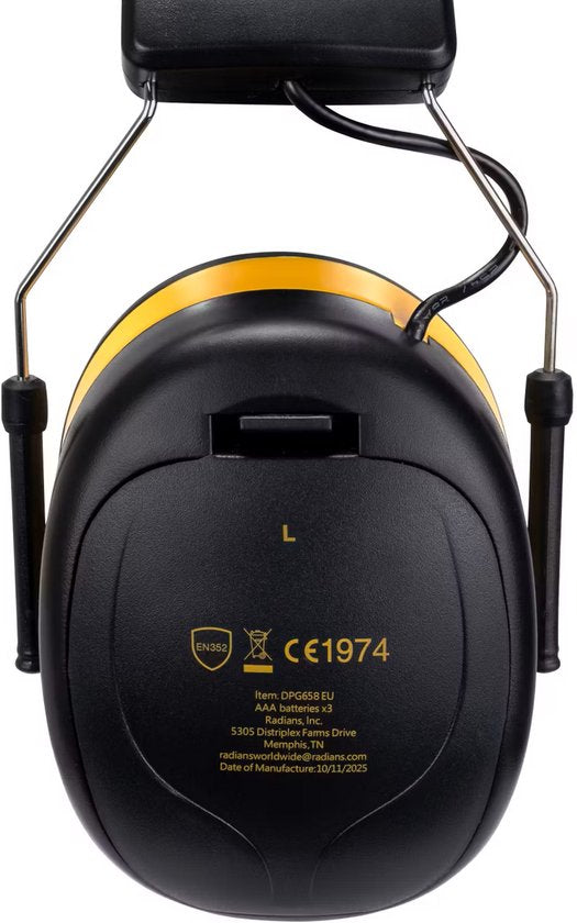 DeWalt DPG658-EU - Gehoorbeschermer - FM - DAB+ - AUX - Batterij - Elektronisch Display