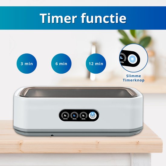 Ultrasoon Reiniger - 650ml - Reinigingsapparaat voor Brillen - Sieradenreiniger - Horloge - Zeri