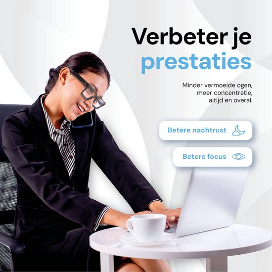 LC Eyewear Computerbril - Blauw Licht Bril Zonder Sterkte - Blue Light Glasses - Beeldschermbril - Unisex - Luipaard