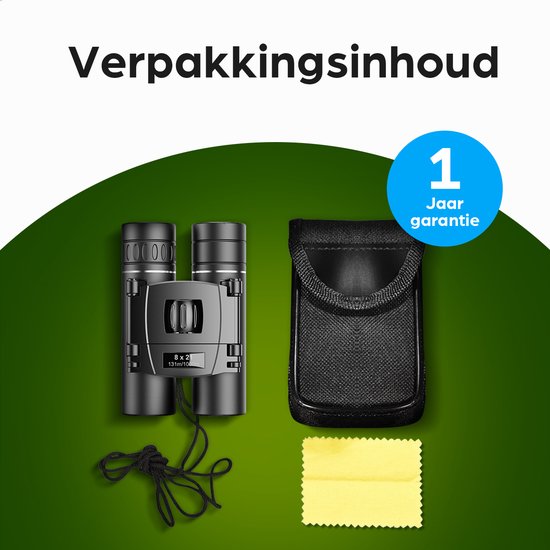 Exortus® FMC Compacte Verrekijker voor Volwassenen & Kinderen – Spotting Scope Telescoop 8x21 – Met Draagtas & Nekkoord – Vogel Spotten, Reizen, Jagen