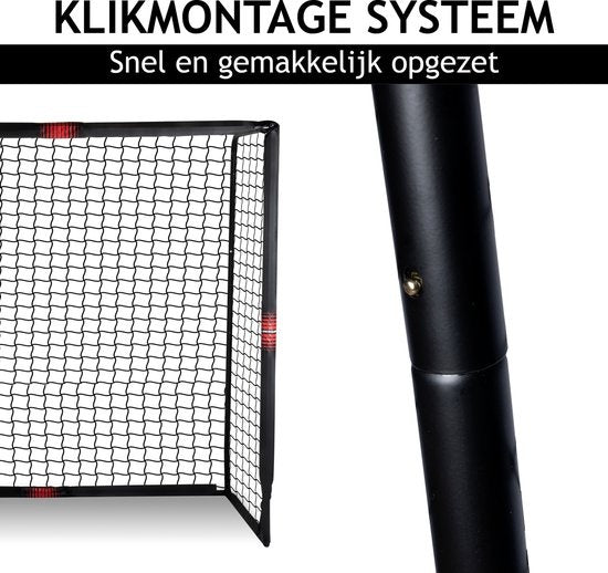 Dunlop Voetbaldoel 240 x 160 x 85 cm – Stevig Metaal – Veilig en Snel Op te Zetten – Voor Kinderen en Volwassenen - Zwart