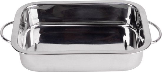Renberg - Lasagneschaal - Bakvorm - RVS - 32 x 23 x6.3CM - 4 Liter