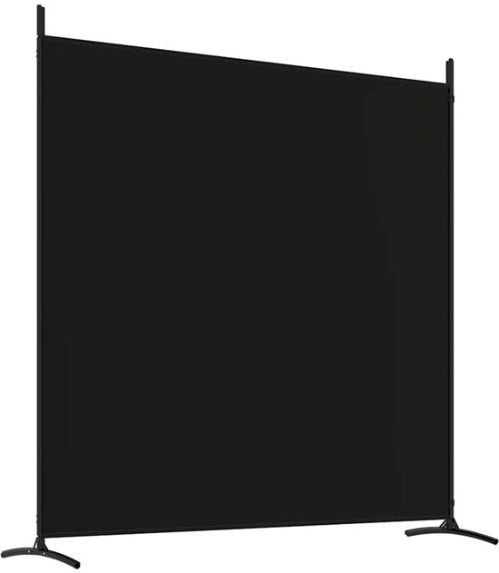 vidaXL - Kamerscherm - met - 4 - panelen - 698x180 - cm - stof - zwart