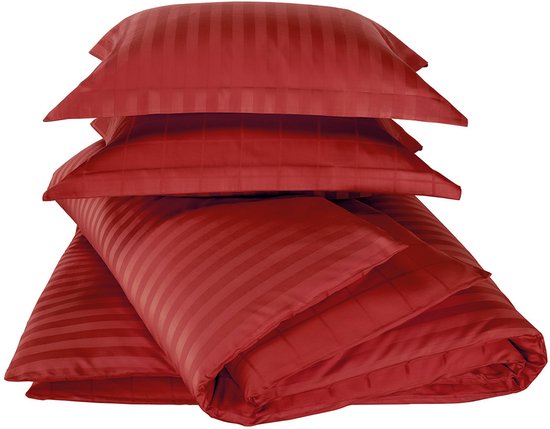 De Witte Lietaer Dekbedovertrek Katoen Satijn Zygo - Hotelmaat - 260 x 240 cm - Rood