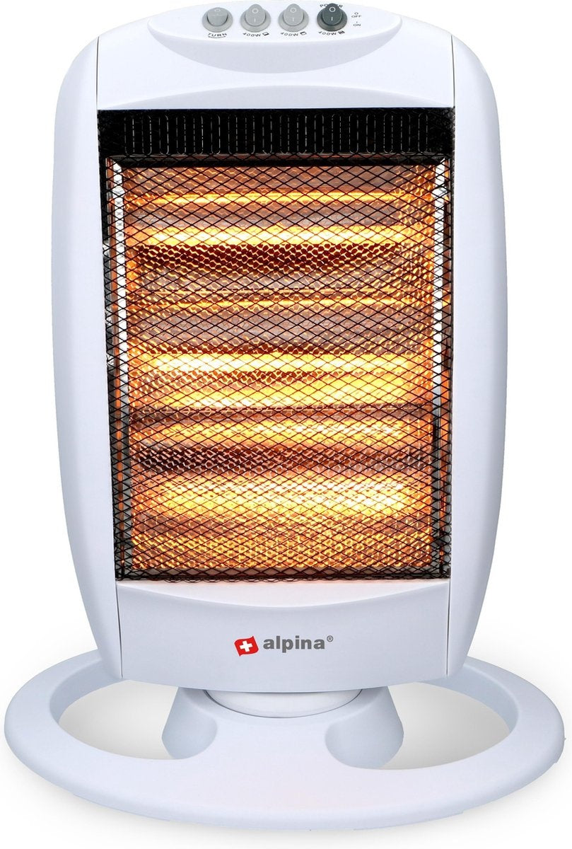 alpina Elektrische Kachel - Halogeen Heater - 3 Warmtestanden - 1200W