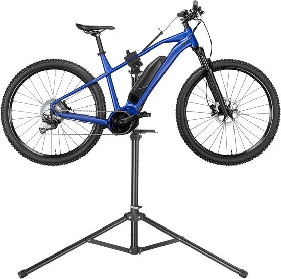 tectake® - Fiets reparatiestandaard Tristan - Snelsluitingen - Klemkop - 360° Draaibaar - In hoogte verstelbaar - Max. 50kg. - Montagestandaard - Geschikt voor e-bikes electrische fiets - 404920