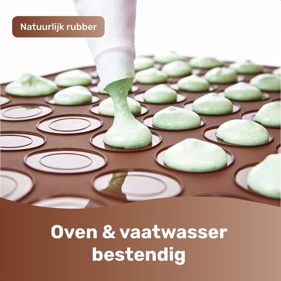 Macarons bakmat - Voor 48 stuks - Macaron - Siliconen bakvormen - Set - Vaatwasserbestendig - Ovenbestendig - Macarons mat - Ovenmat