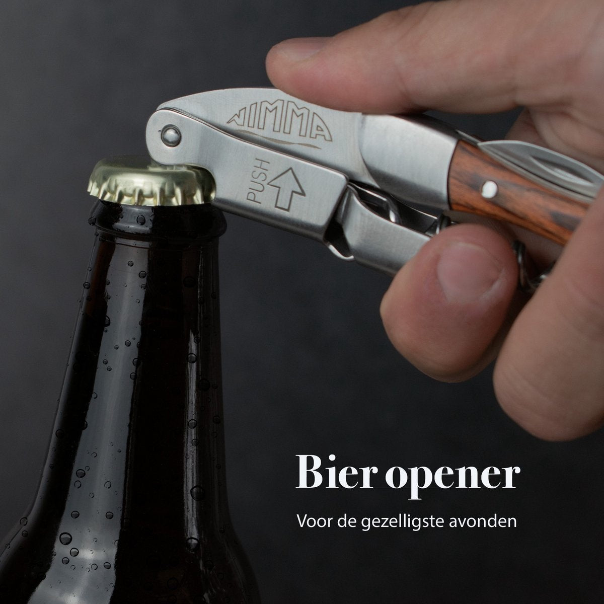 Nimma® Kurkentrekker - Multifunctioneel - Wijnopener - Kelnersmes - Wijn / Bier Accessoires - Opener - RVS