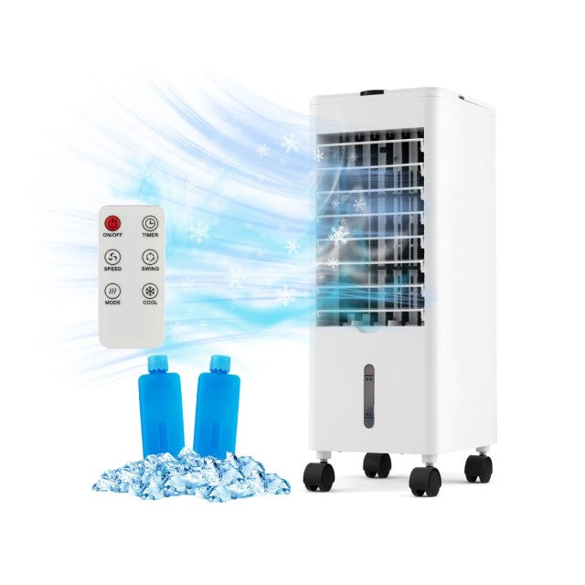 Coast 3-in-1 Luchtkoeler met Ventilator en Luchtbevochtiger - Timer - Wit - 59 x 22 x 25,5 cm