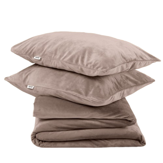 Sjumo Silky Smooth Dekbedovertrek Classic Taupe - 240x220 cm - Inclusief 2 Kussenslopen 60x70 cm